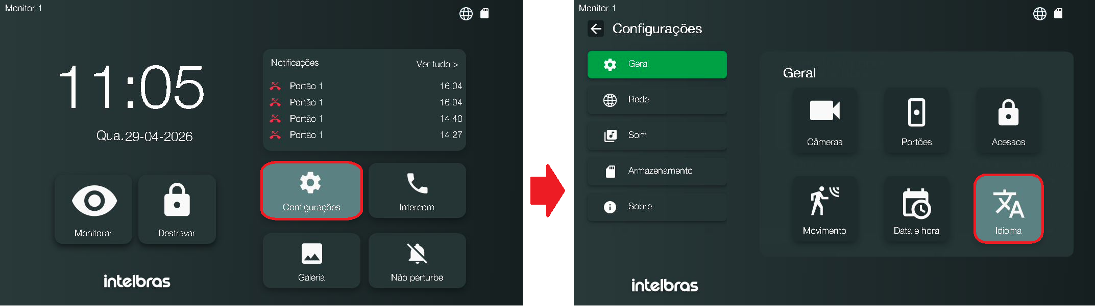 Tela config idioma 1